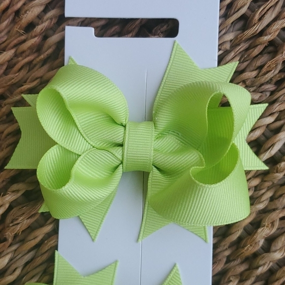 NWT Boutique Layered Pigtail Bows Set of 2 - Picture 2 of 3